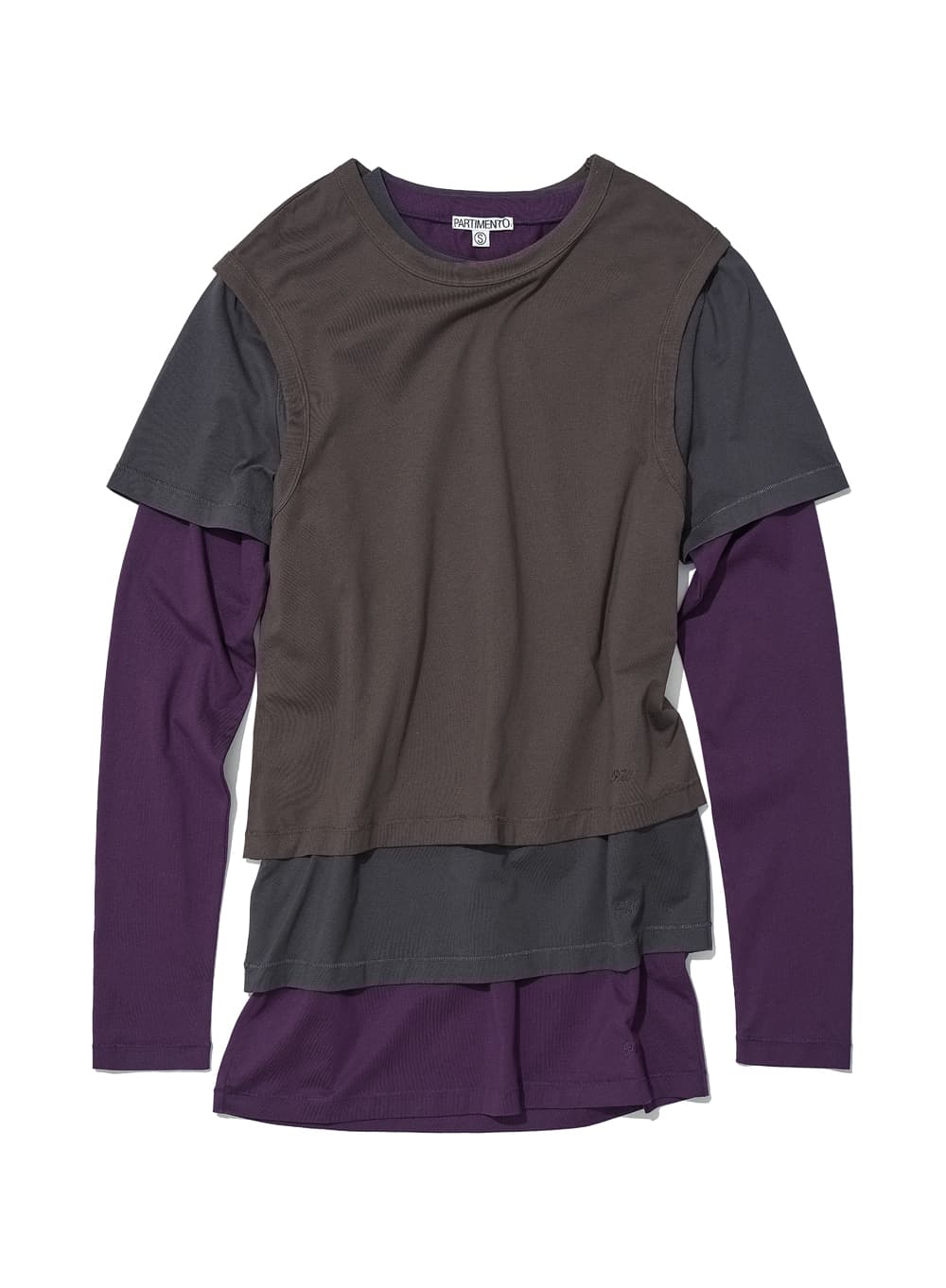 (SET) 3 IN 1 ESSENTIAL LAYERED TEE_BROWN