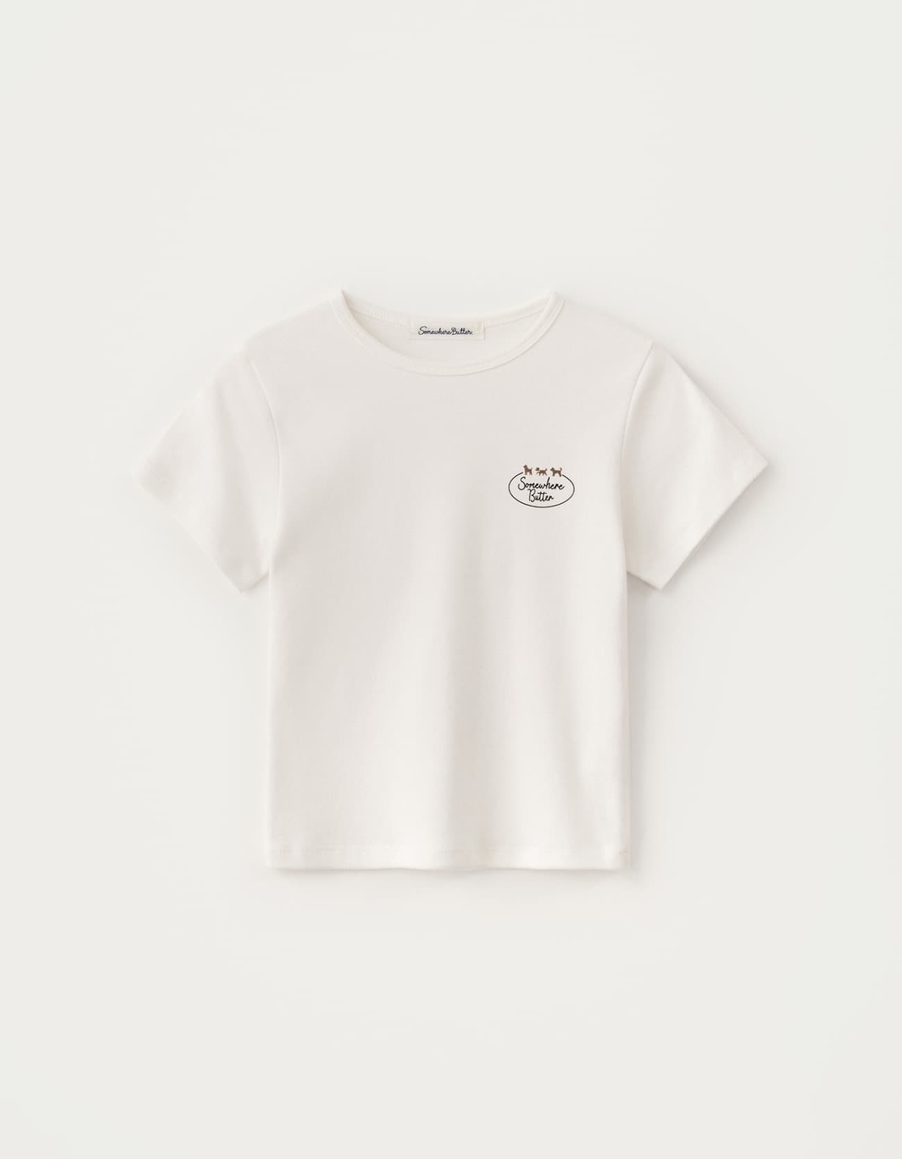 Trio Puppy Logo Top - Ivory