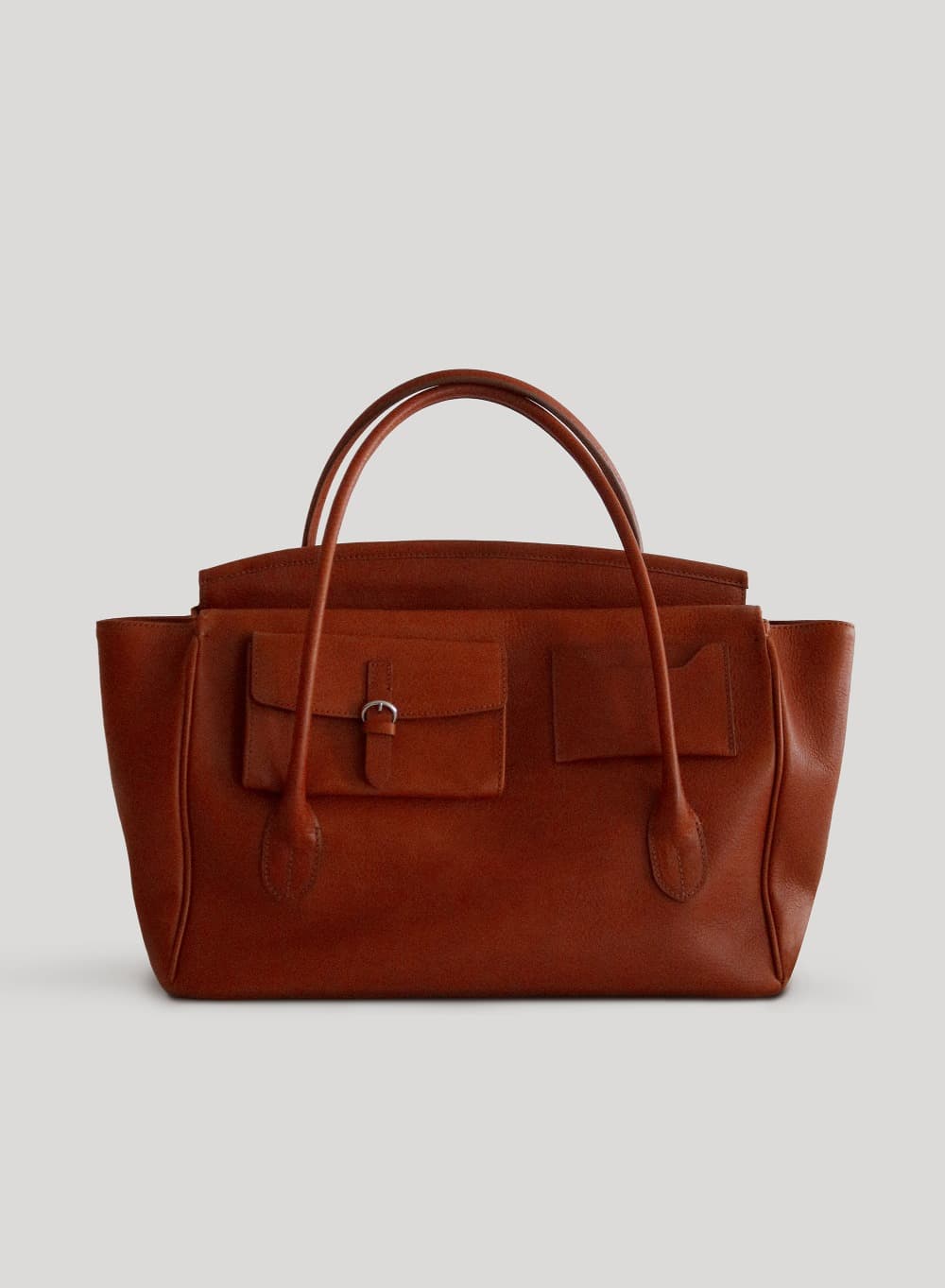 Tessa Leather Tote Bag Cognac (FROM ITALY)