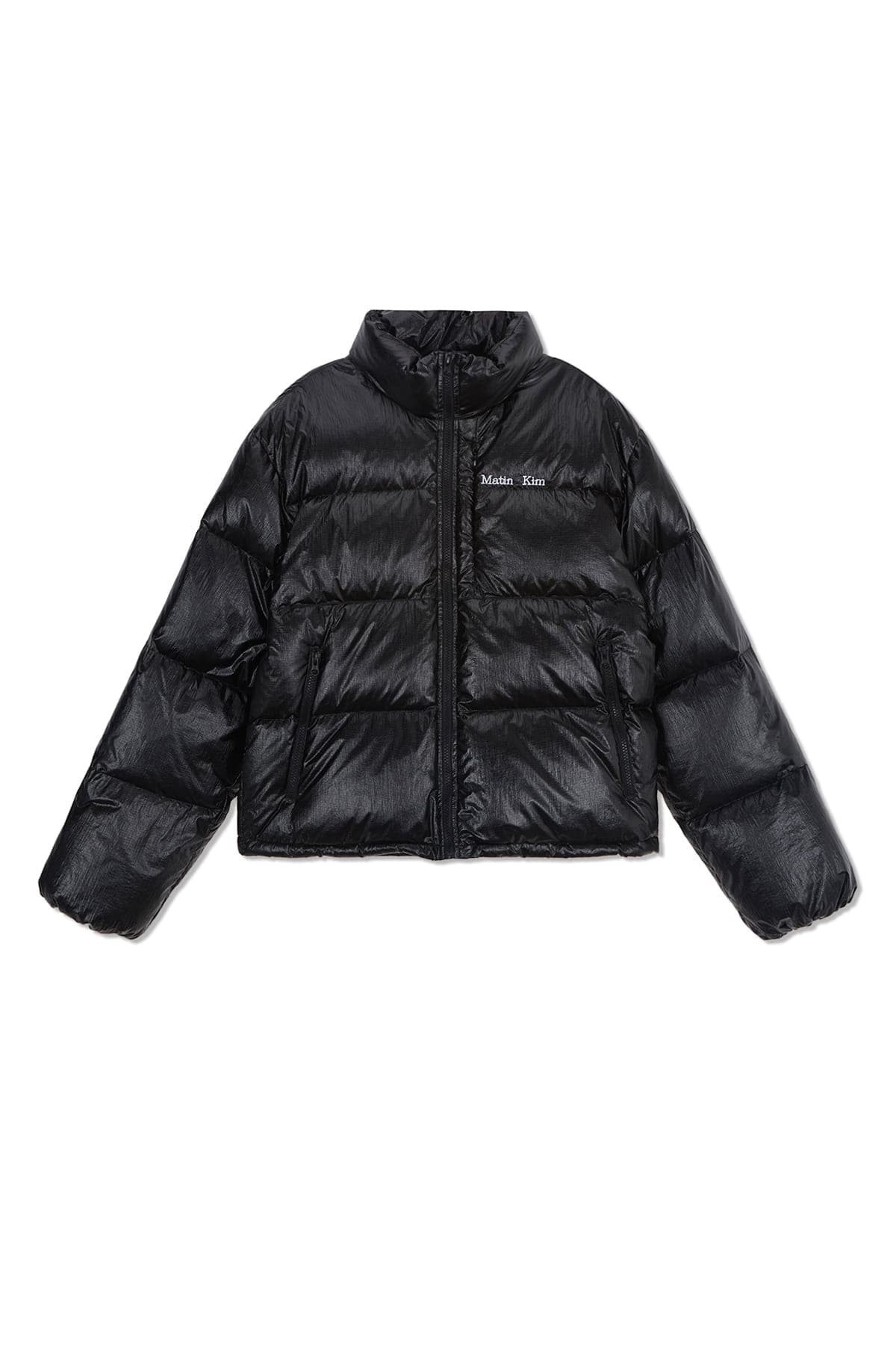 SMALL LOGO VOLUME DOWN JUMPER FOR WOMEN IN BLACK