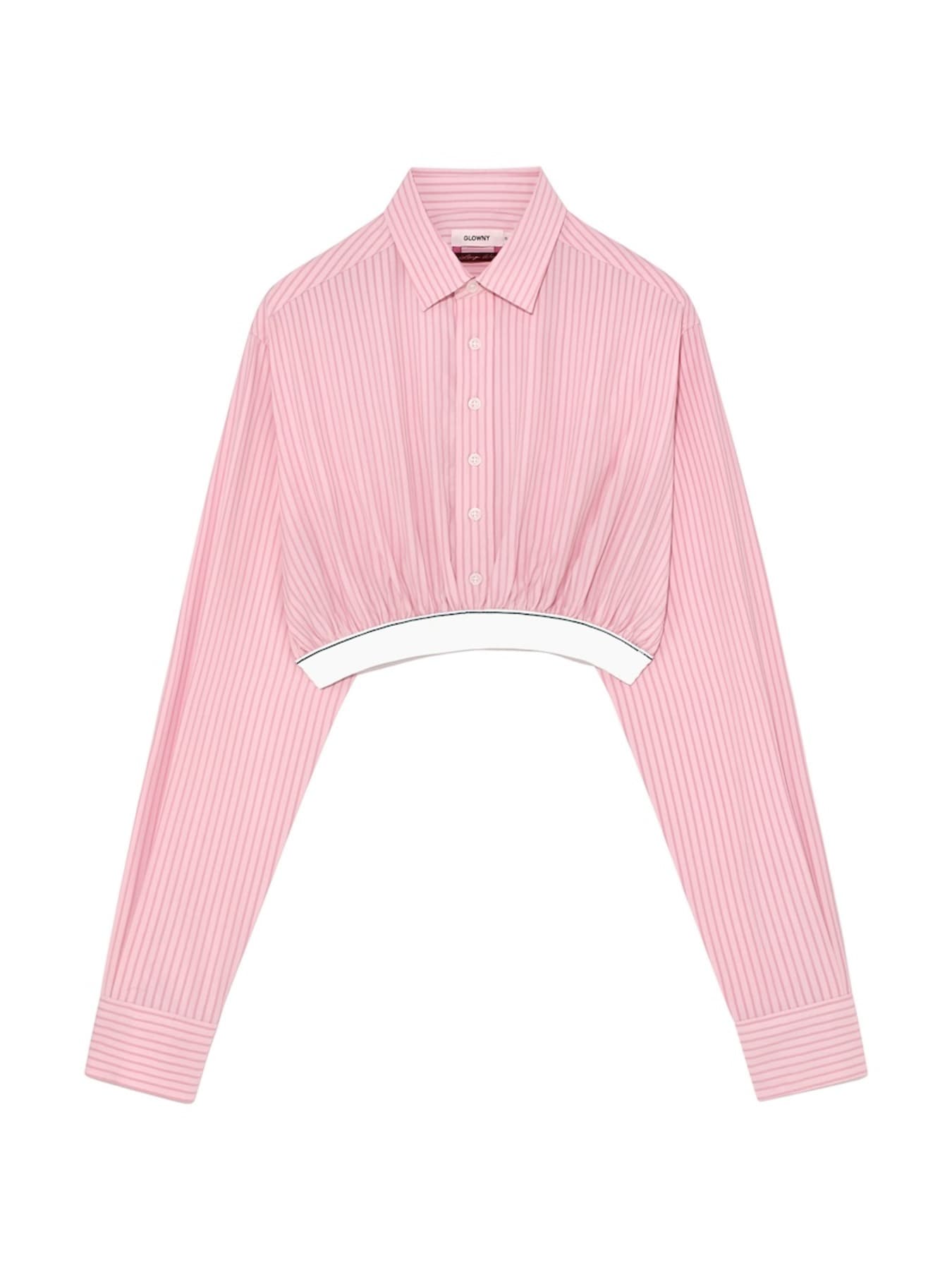 WILLY CROP SHIRT (PINK STRIPE)