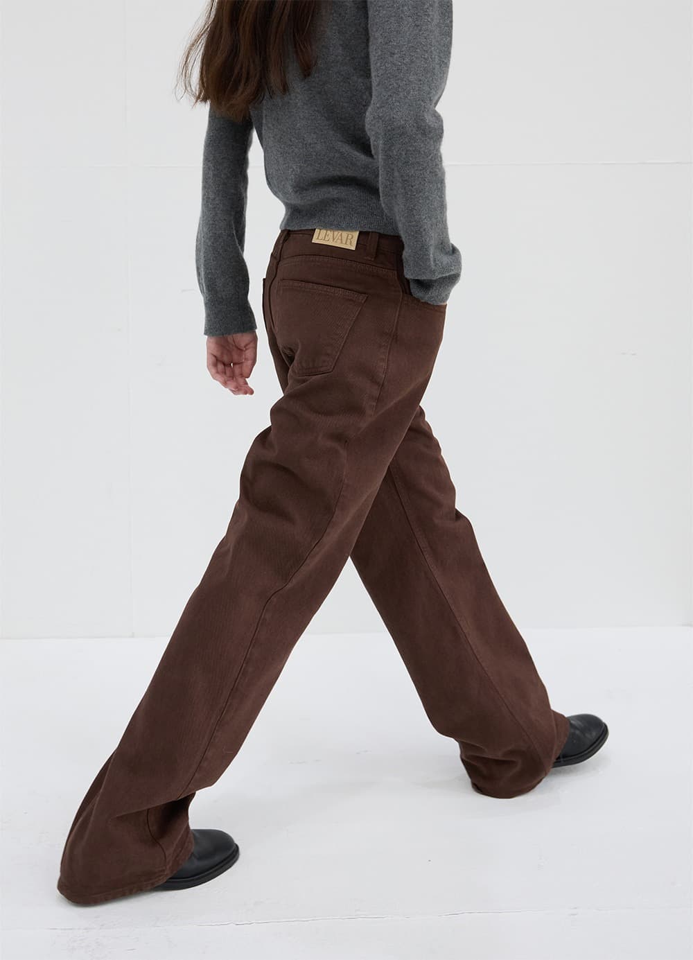 Relaxed Fit Denim - Cocoa Brown
