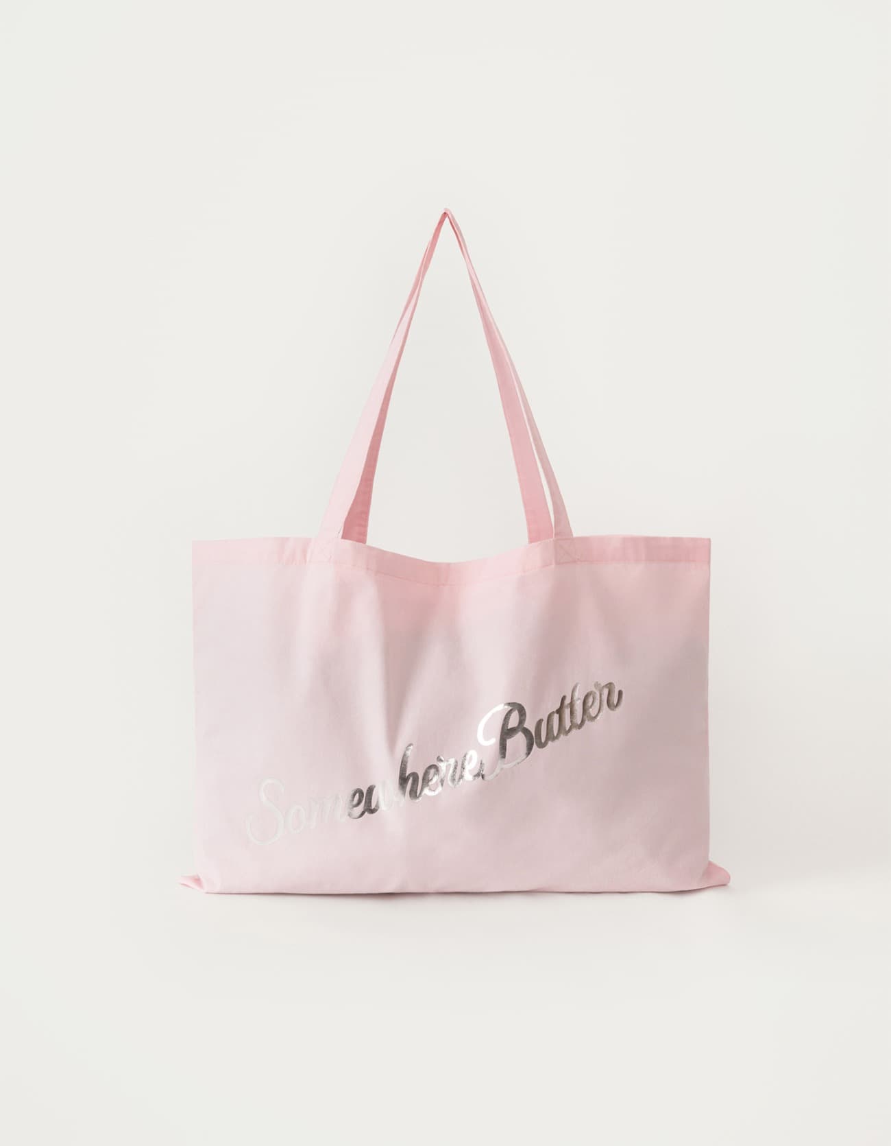 Bold Logo Cotton Bag - Light Pink
