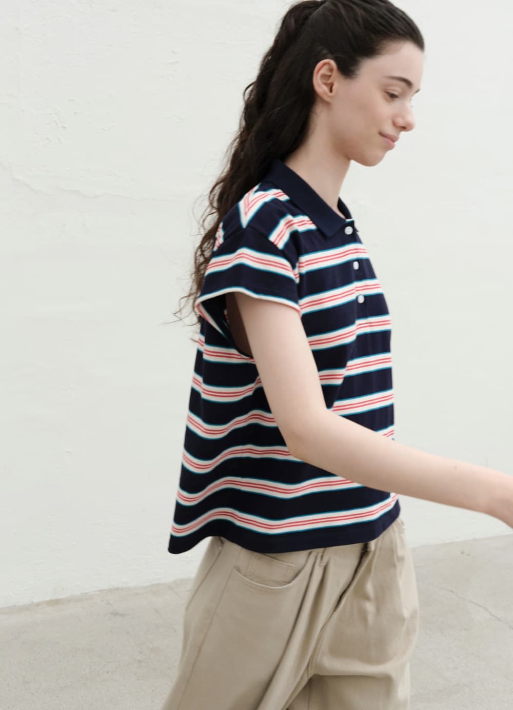 Stripe PK T-shirt - Classic Navy Stripe