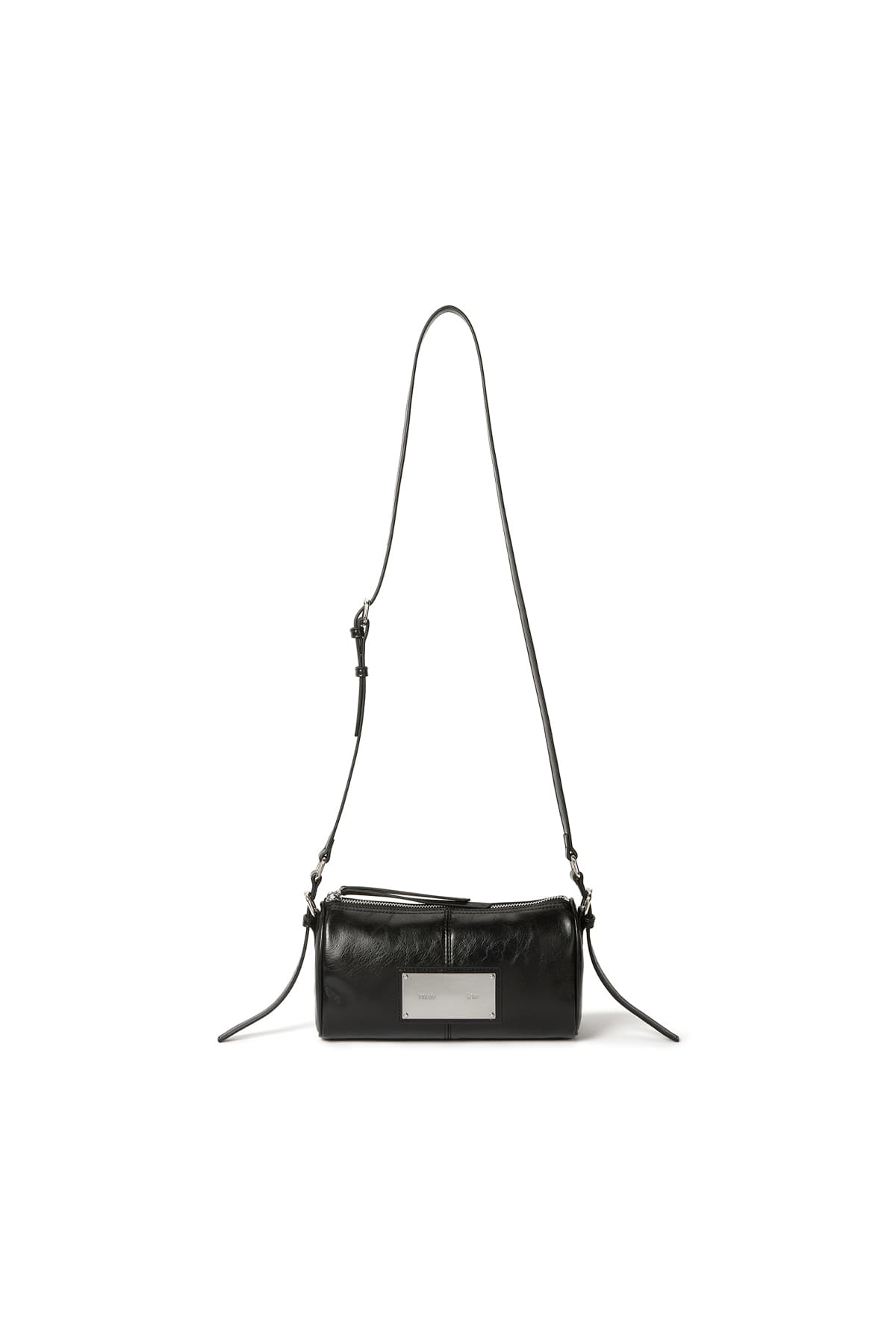 BUCKLE STRAP TWO WAY MINI BAG IN BLACK
