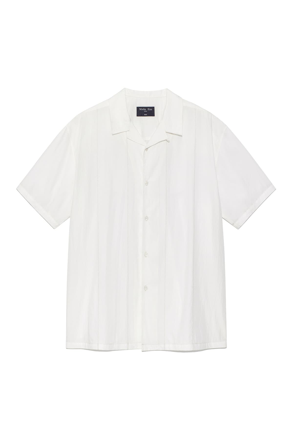 ZIGZAG STITCH POINT SHIRT FOR MEN IN WHITE