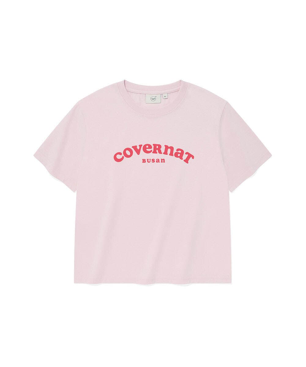우먼 쿠퍼 로고 부산 티셔츠 Light Pink