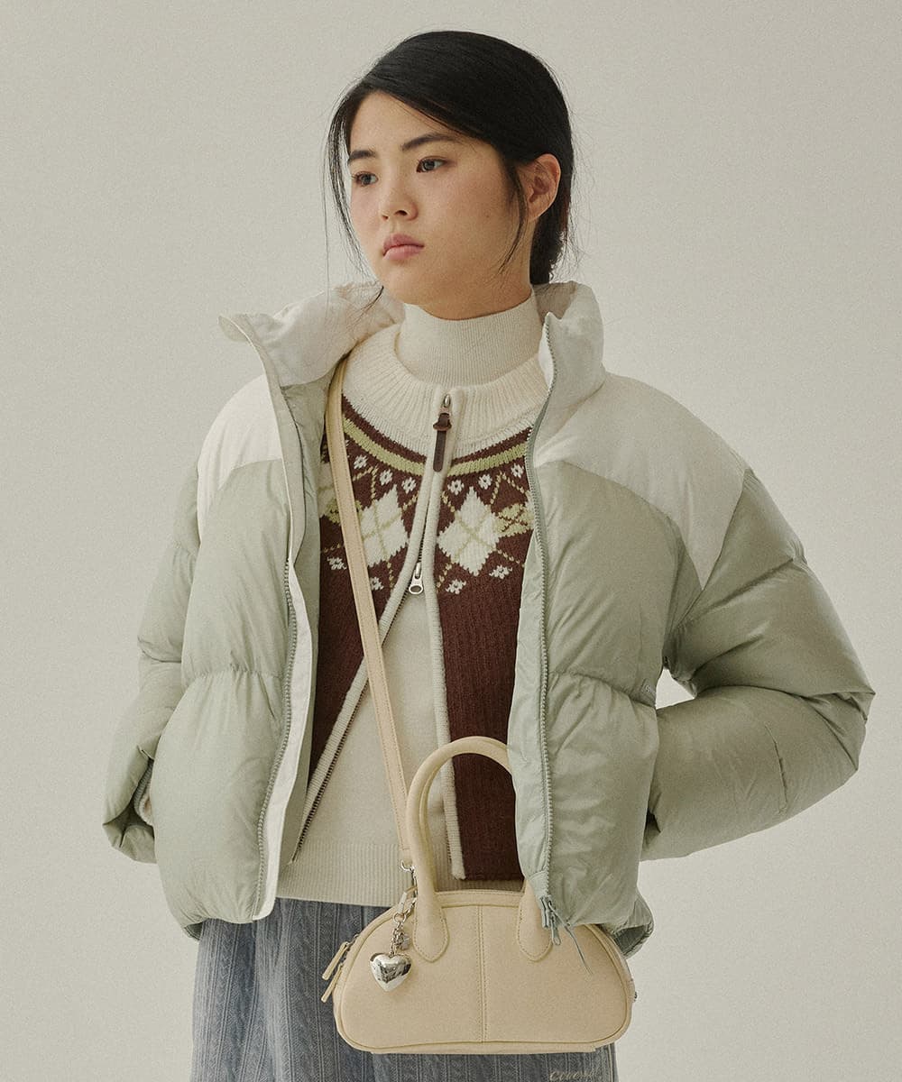 RDS 우먼 씨빅 숏 푸퍼 Sage Green