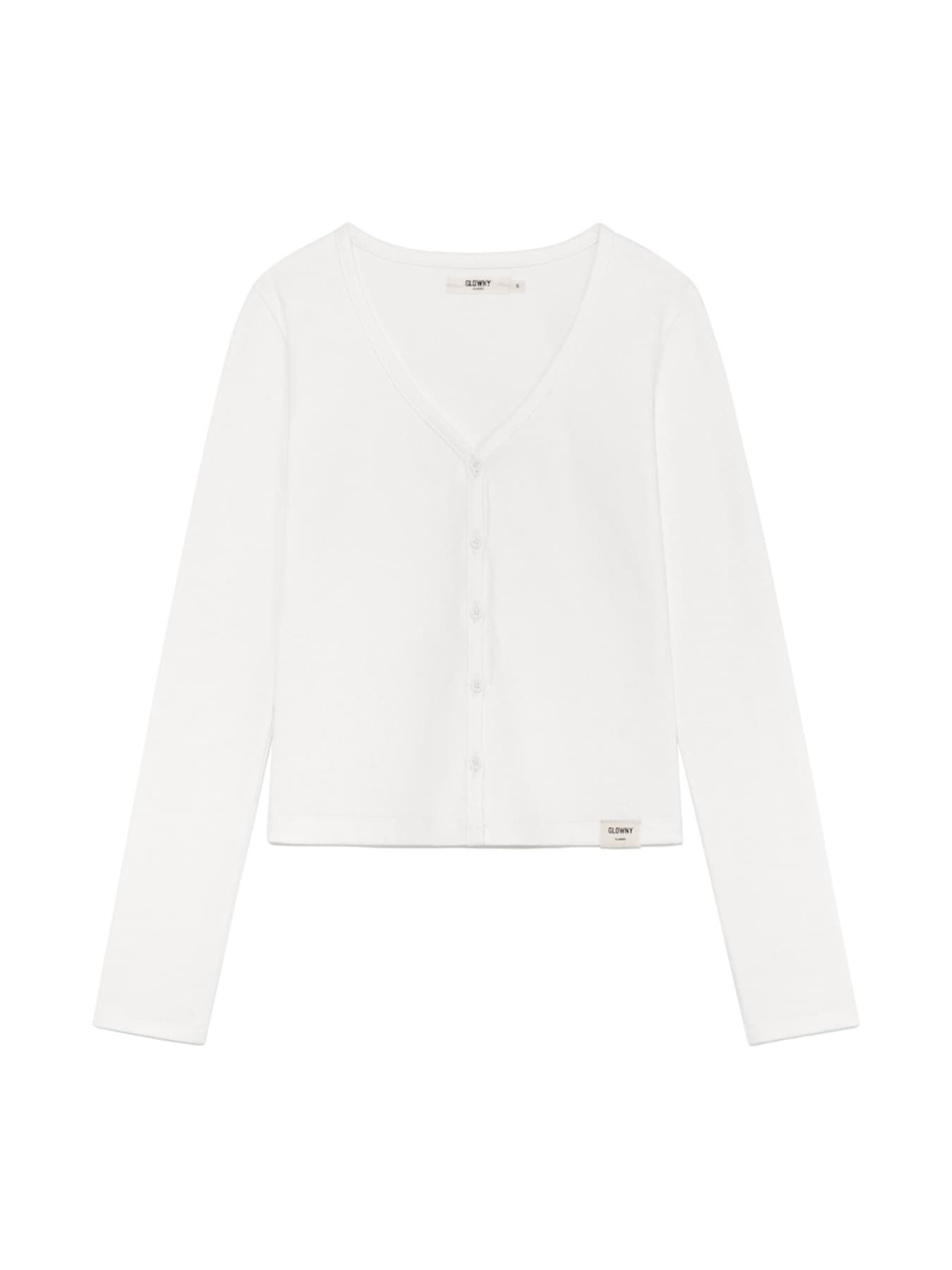 G CLASSIC V-NECK CARDIGAN (WHITE)