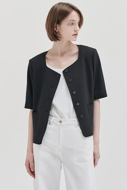 24N summer crop jacket [BK]