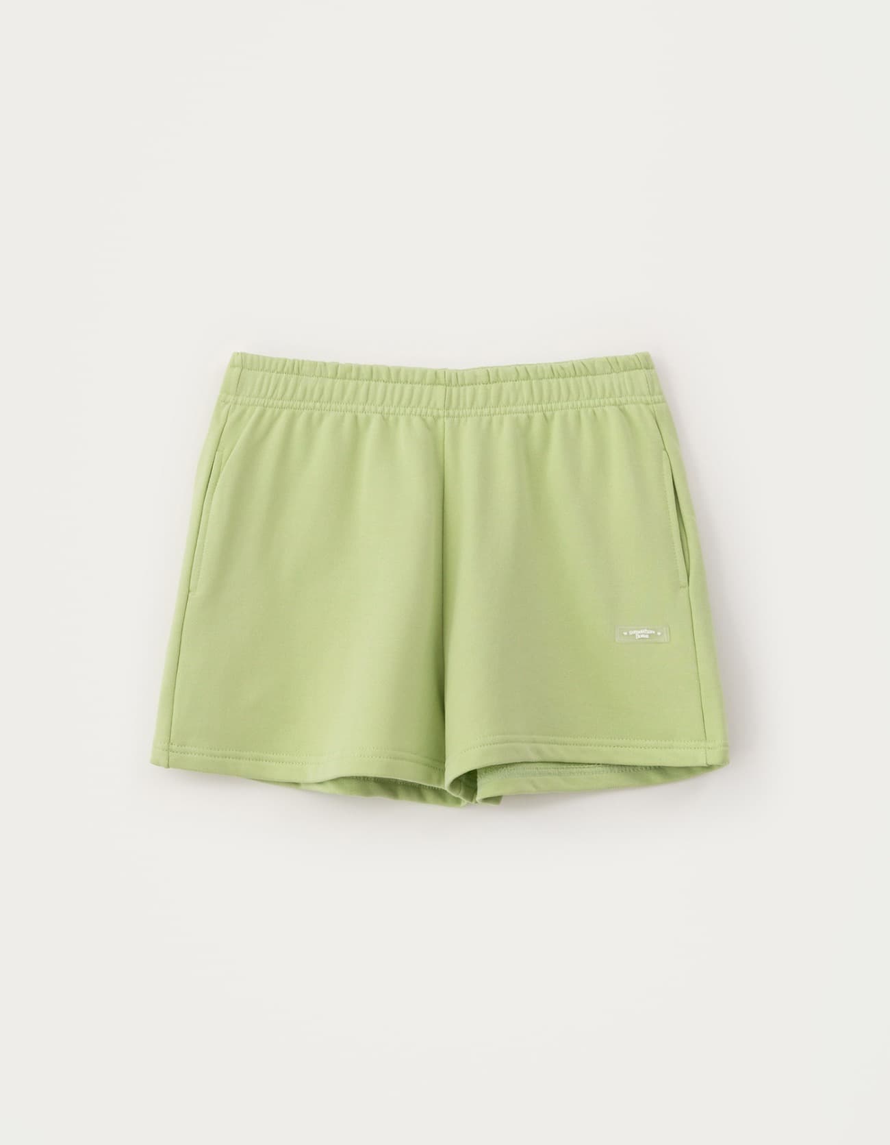 Back Wave Logo Sweat Shorts - Lime