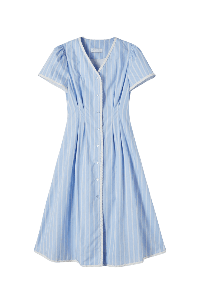 Striped shirt dress (Blue) 김연아 착용