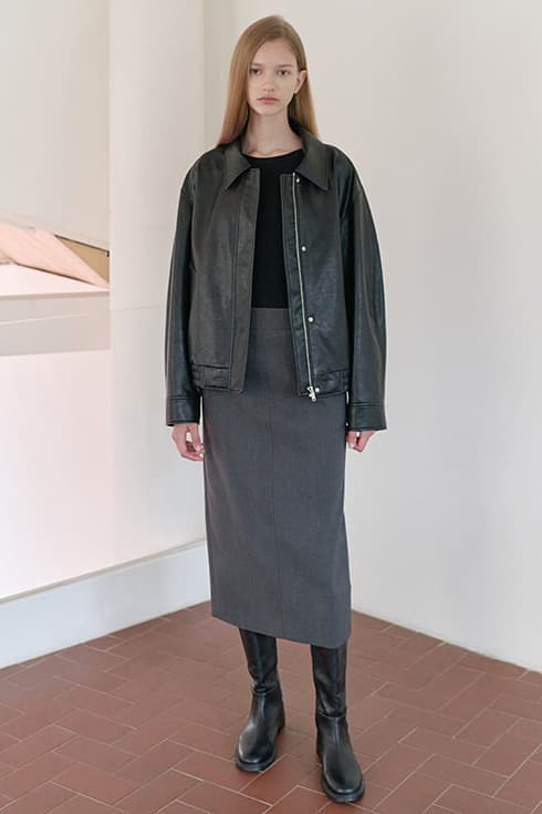 25FN H-line long skirt [CHA/ST]