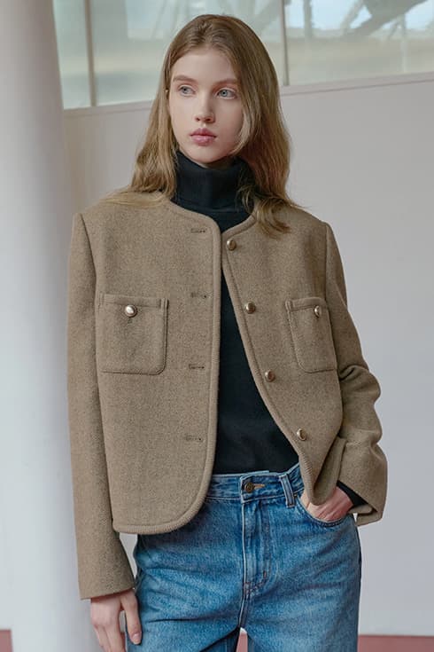 25FN wool trimming jacket [CA/BR]