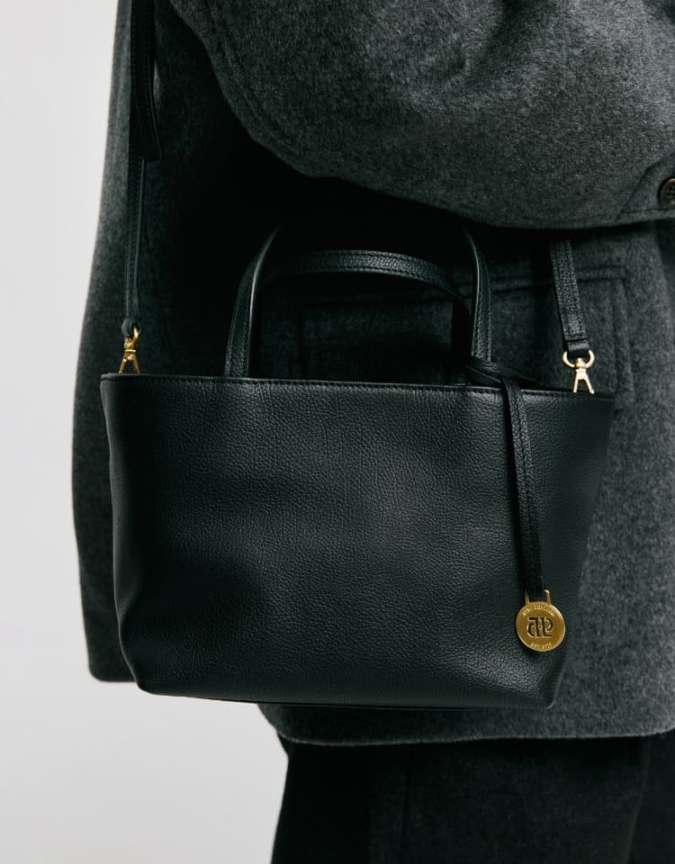 ople leather bag (tote) - black