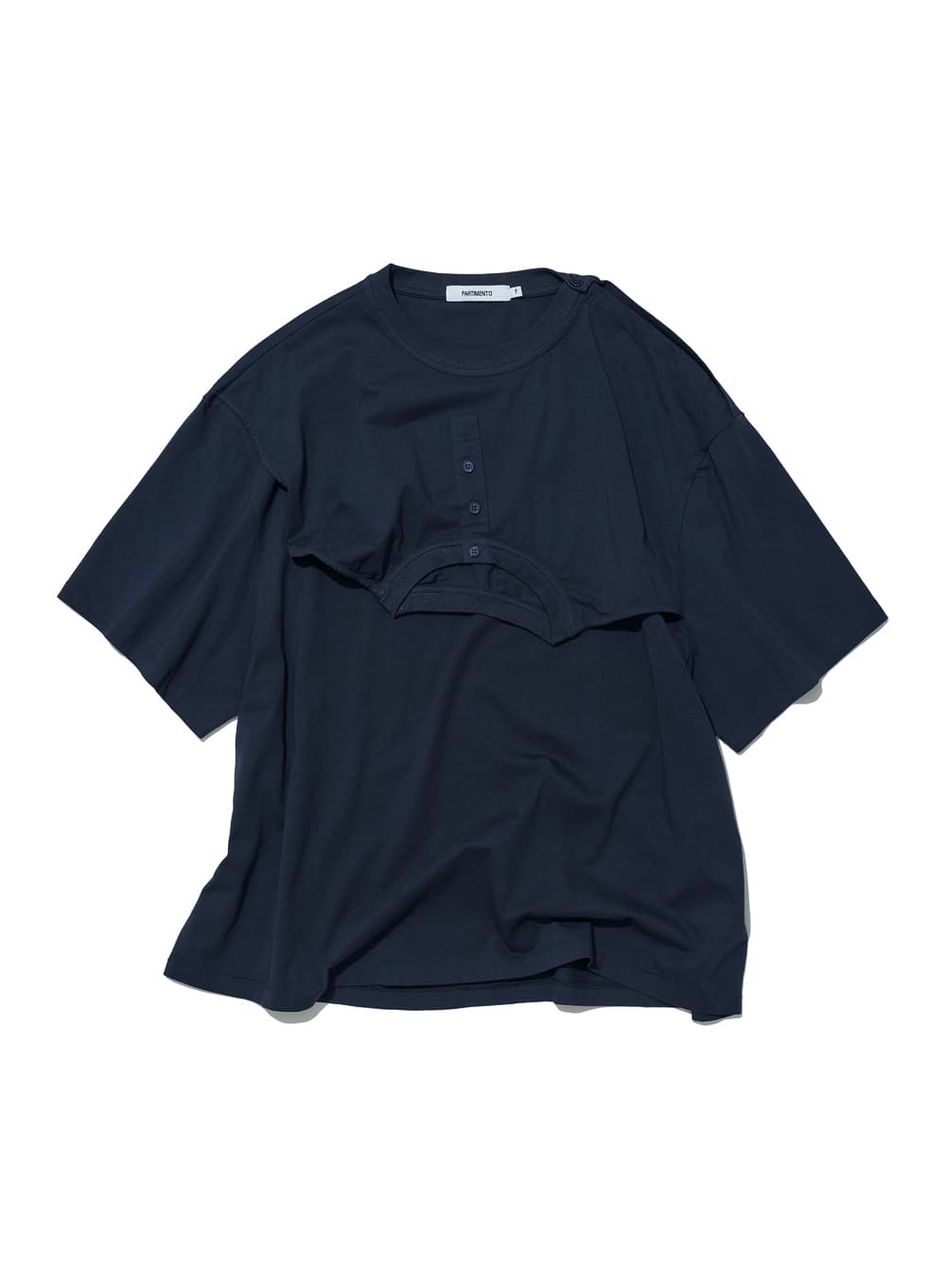 DECONSTRUCTED SHORT SLEEVE TEE_NAVY