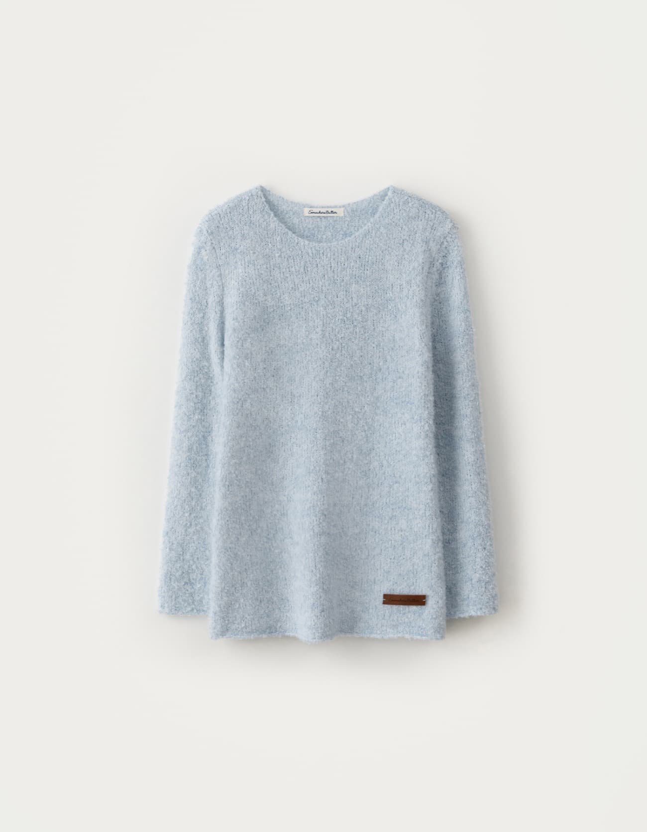 Boucle Long Sleeve Knit - Light Blue
