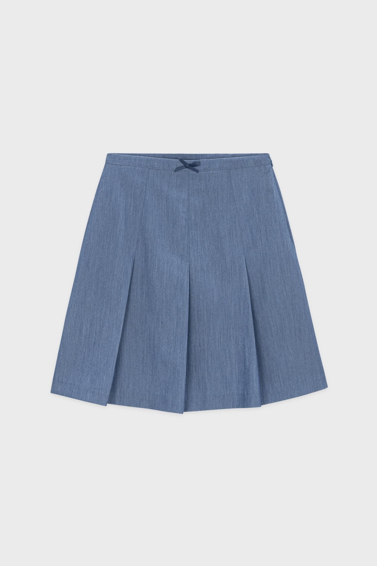Ribbon Pleats Skirt (Blue)