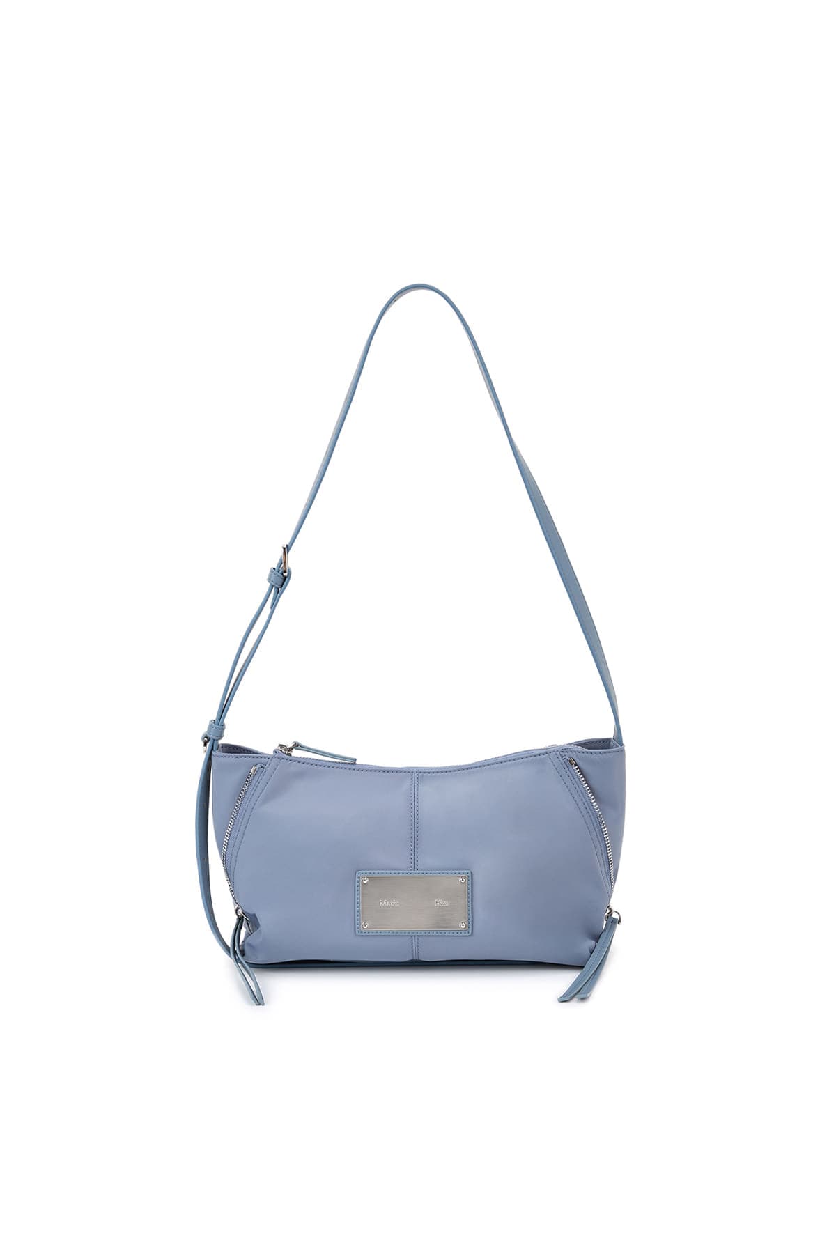 SIDE ZIPPER FABRIC TWO WAY BAG IN BLUE
