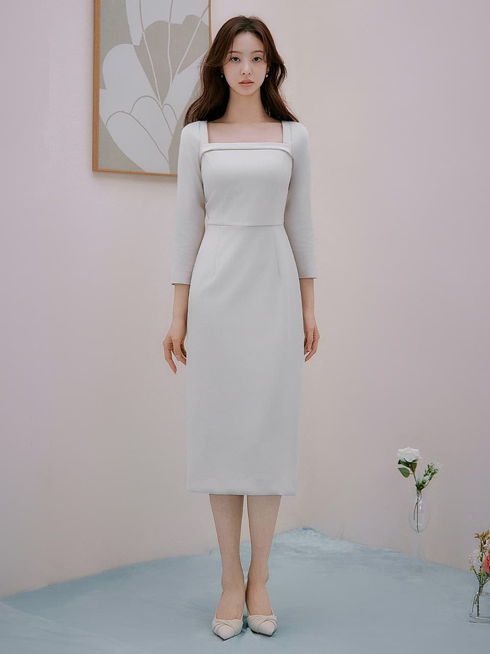 Ronea Neck chiffon dress