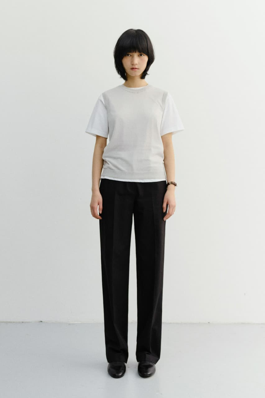 SUMMER STRAIGHT CHINO SLACKS BLACK_UDPA6B228BK