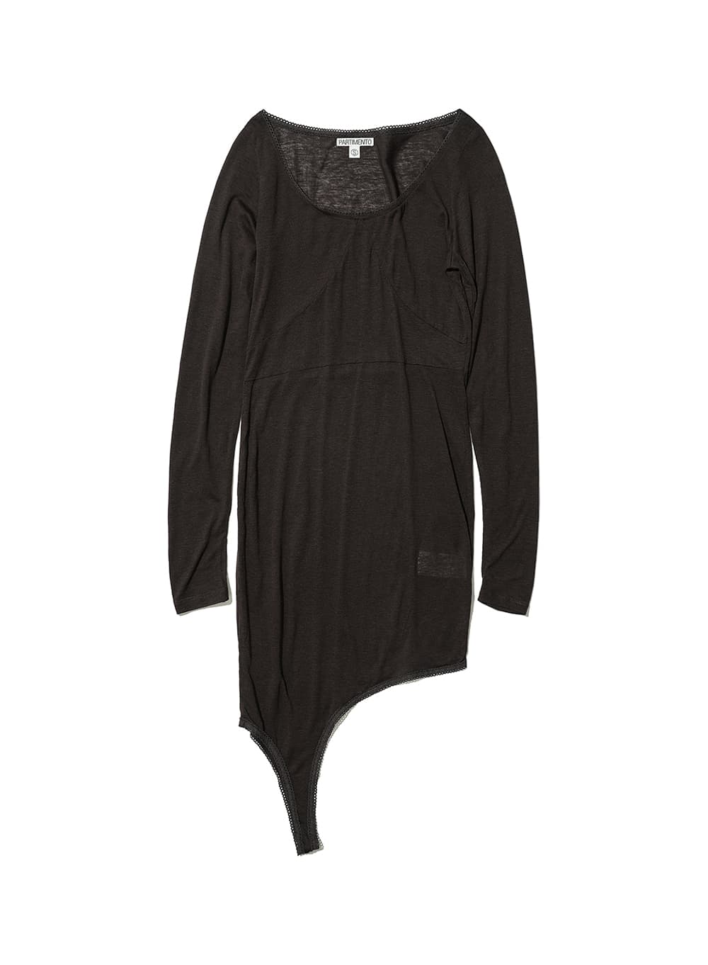 TRANSFORM LAYERED JERSEY LONG SLEEVE DRESS_DEEP BROWN
