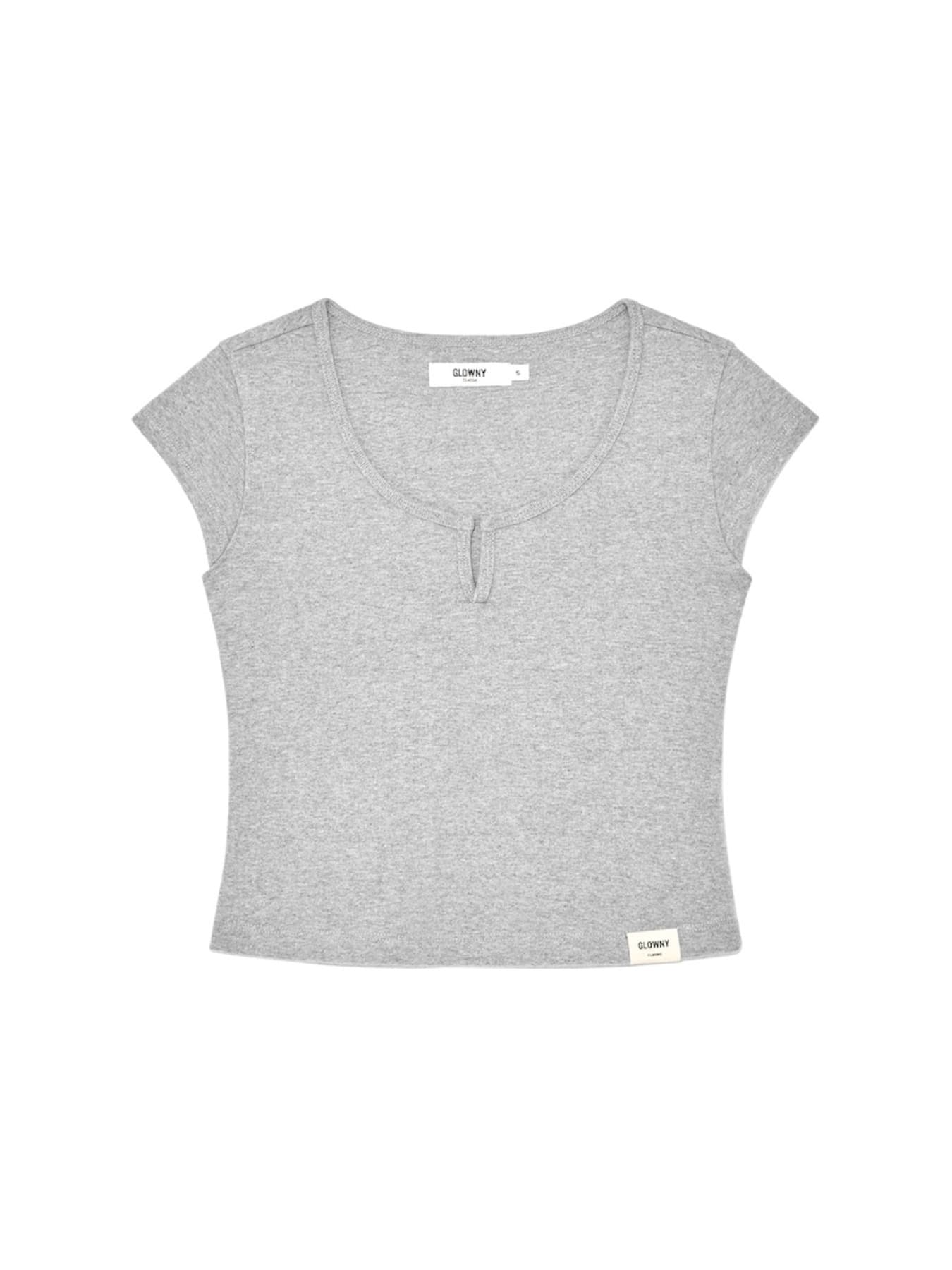 G SLIT TEE (MELANGE GRAY)