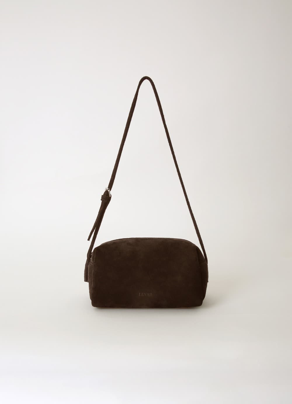 Classic Suede Box Shoulder Bag - Choco Brown