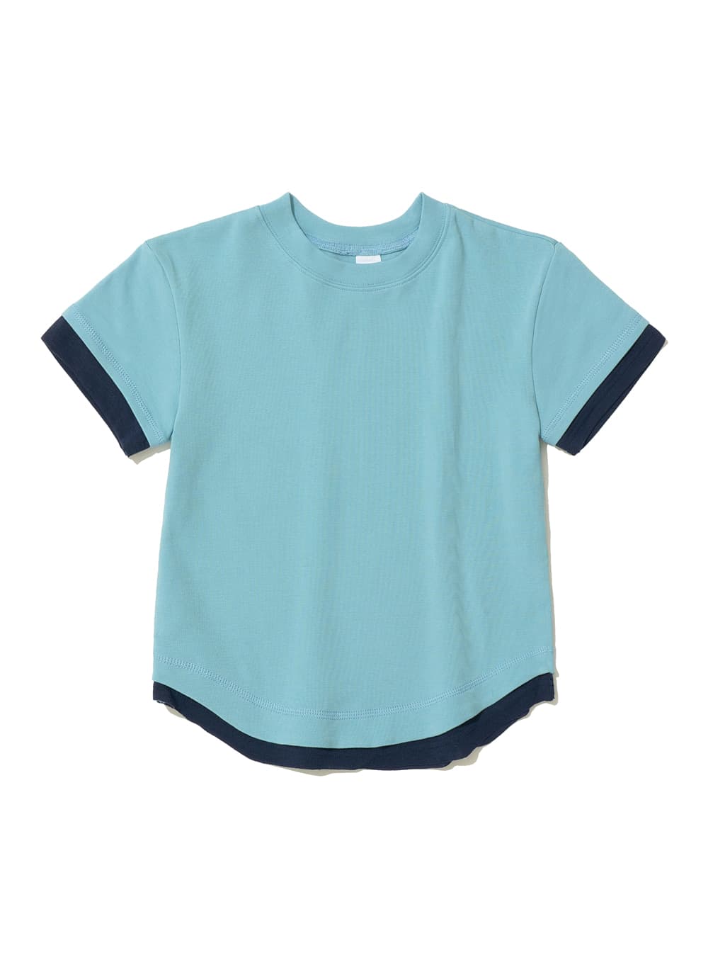 LAYERED SHORT SLEEVE TEE_SKY