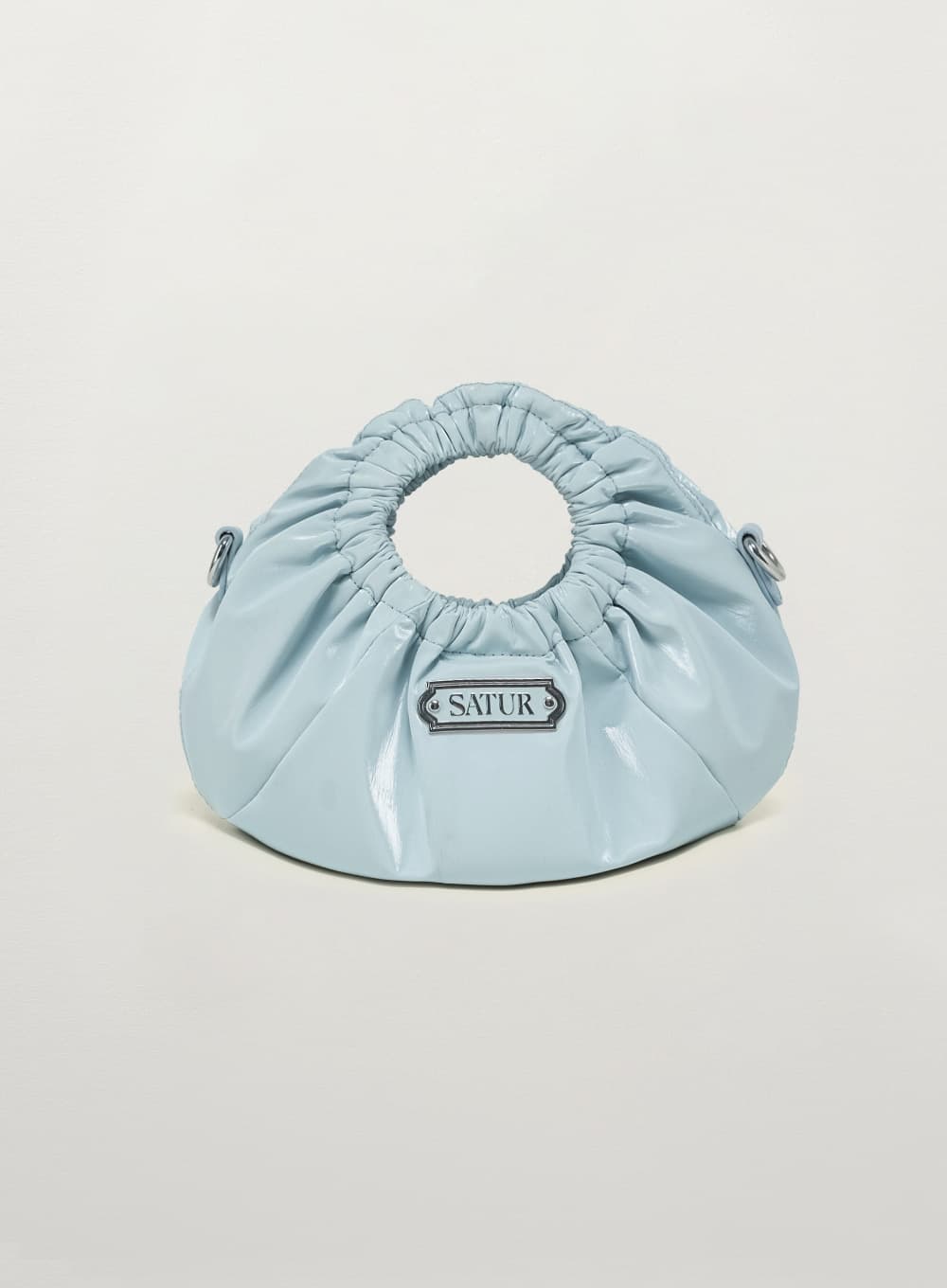 Scrunchie Mini Tote & Cross Bag - Sky Blue