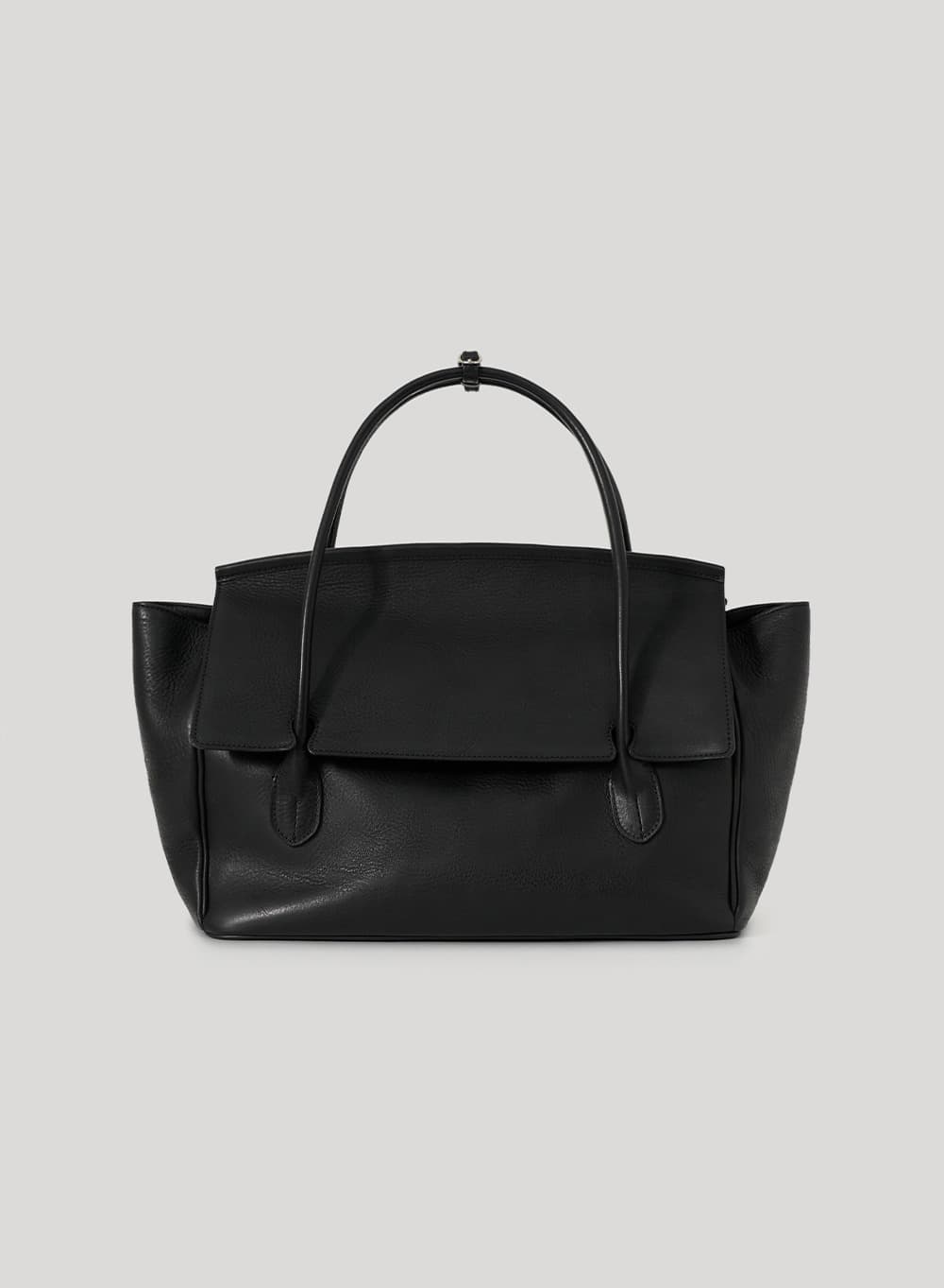 Tessa Leather Tote Bag Black (FROM ITALY)