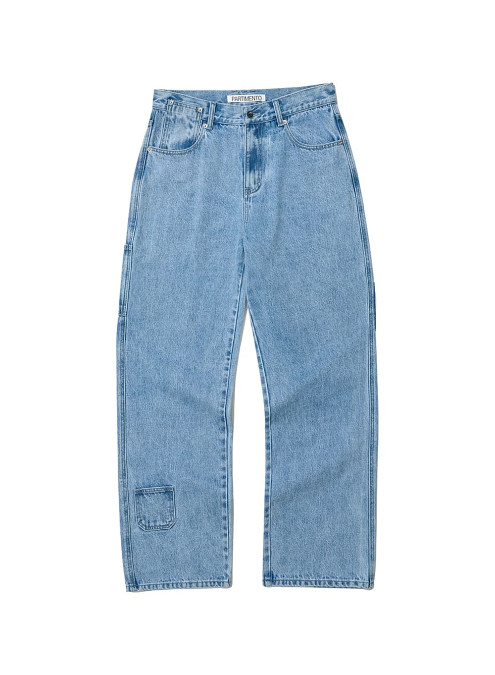 POCKET POINTED WORK JEANS_LIGHT BLUE