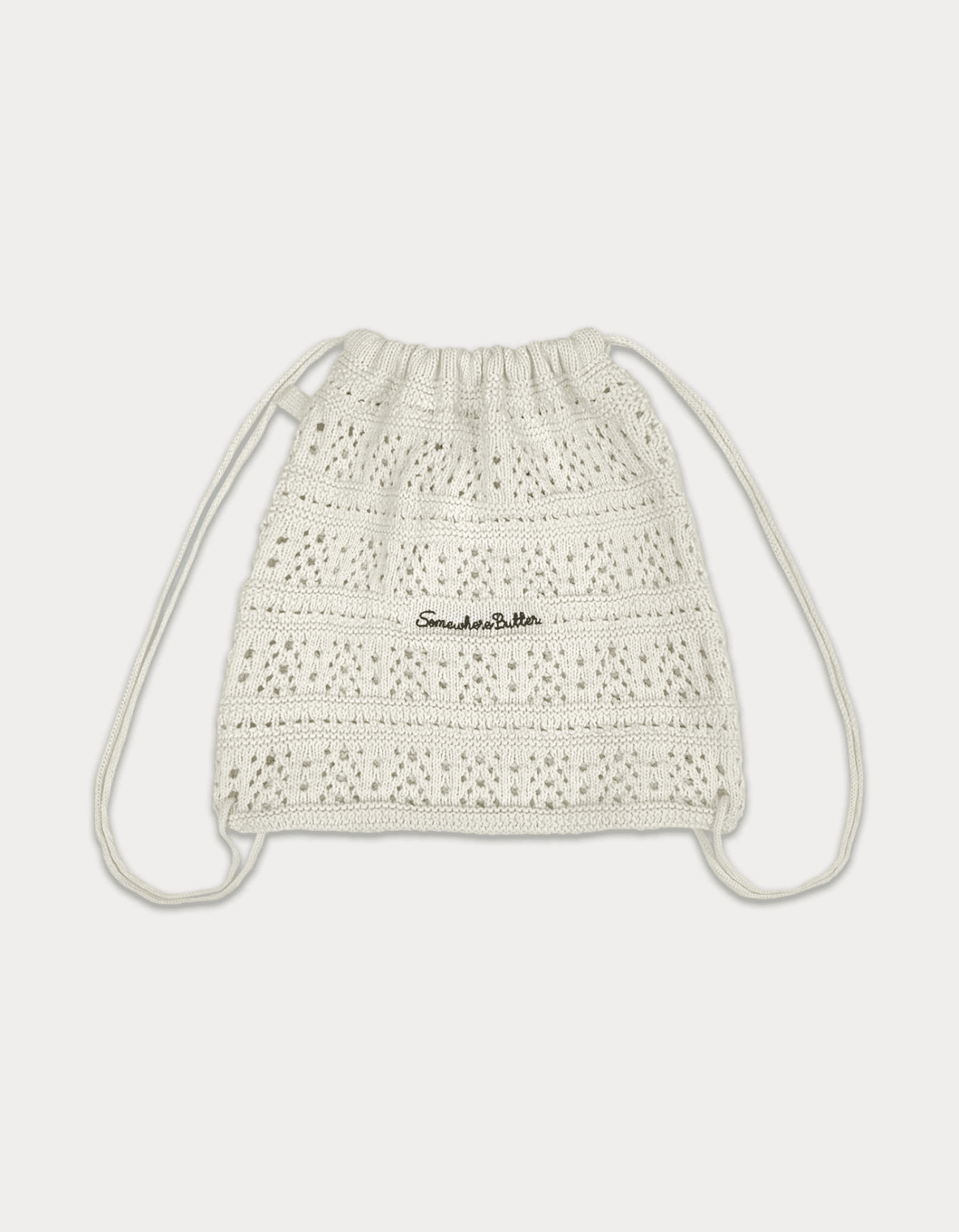 Yogurt knit string bag - ivory