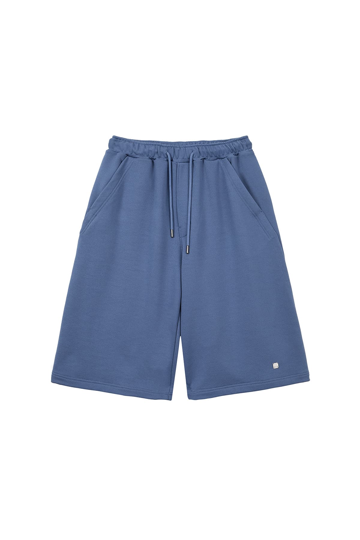 BACK POCKET GLITTER BERMUDA SWEATPANTS FOR WOMEN IN BLUE