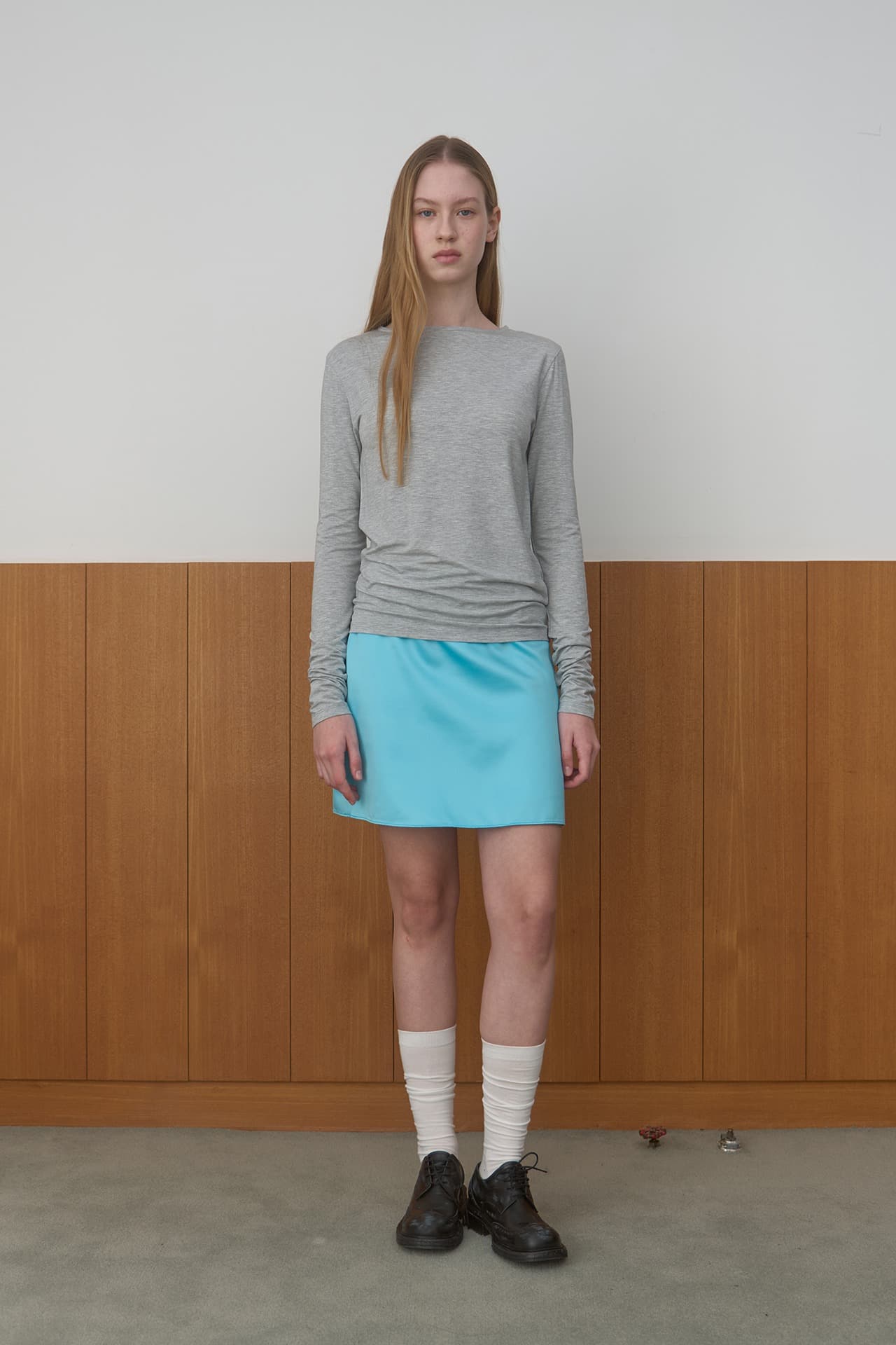 BASIC BOAT NECK TOP_MELANGE