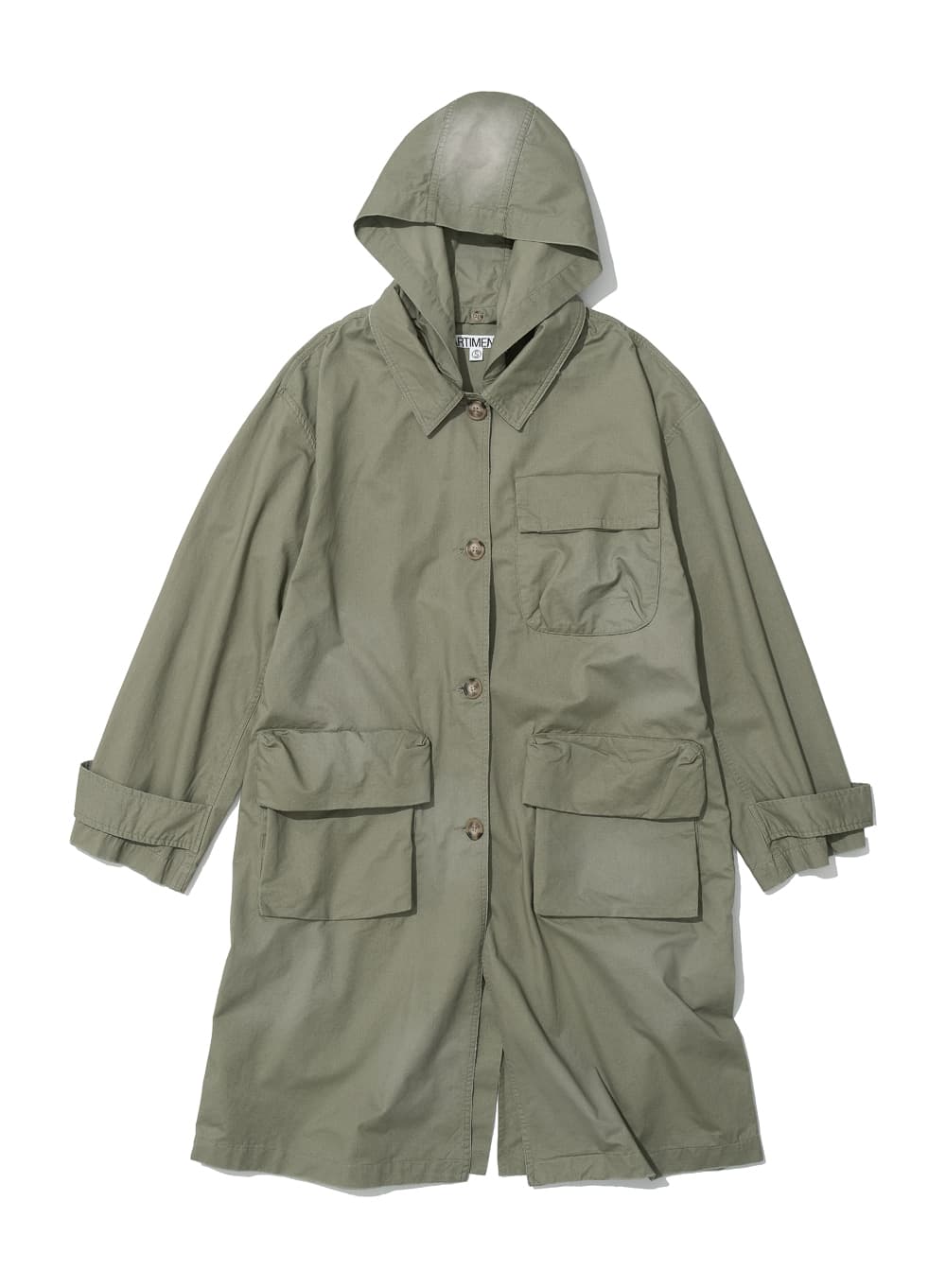 2WAY WASHED POCKET BALMACAAN COAT_KHAKI GREEN