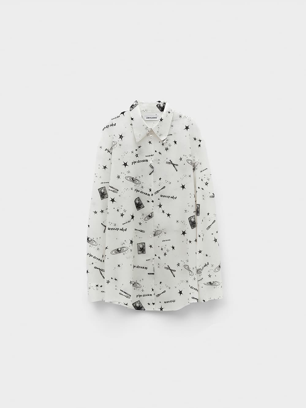 Pipe Dream Print Shirt_Ivory