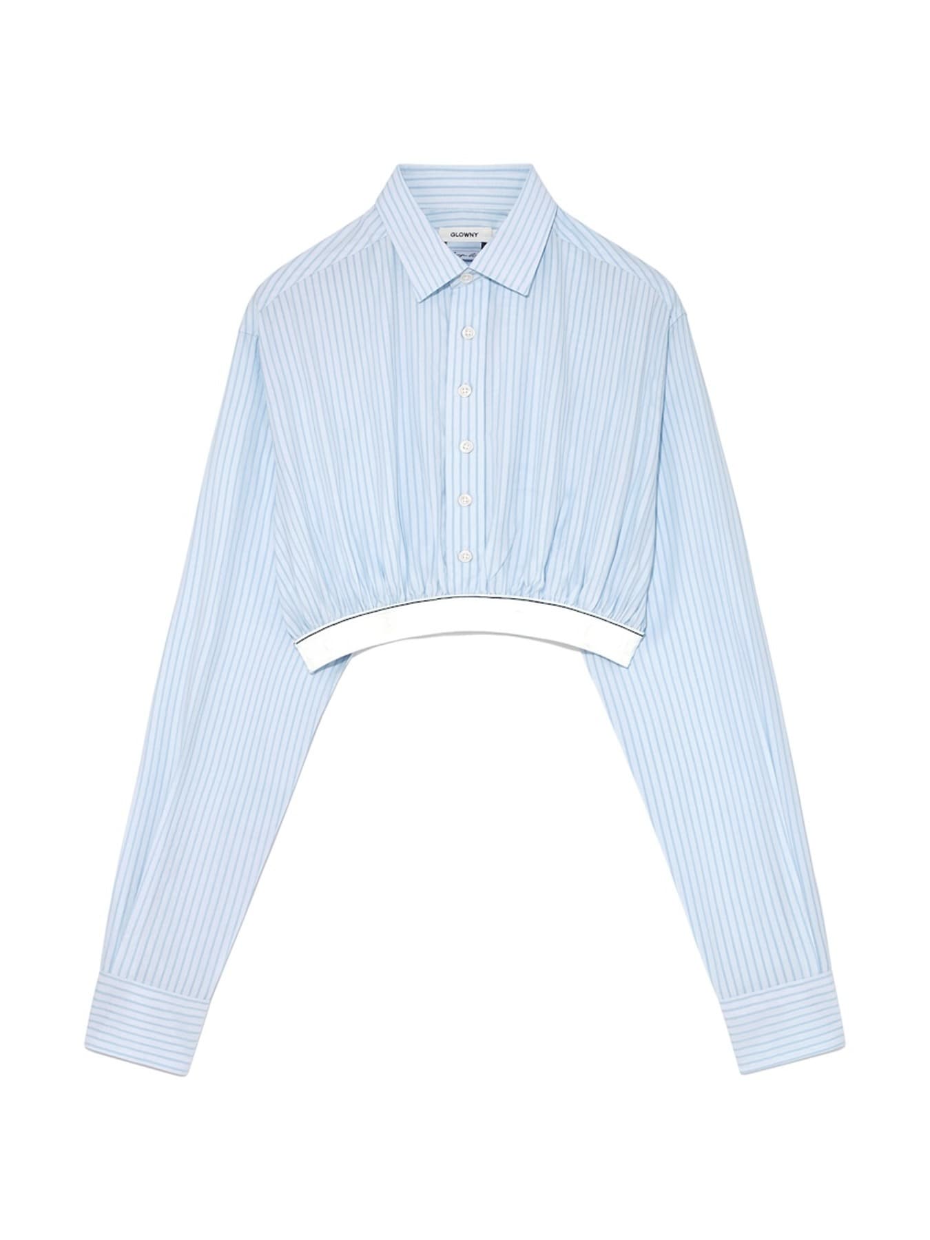 WILLY CROP SHIRT (BABY BLUE STRIPE)