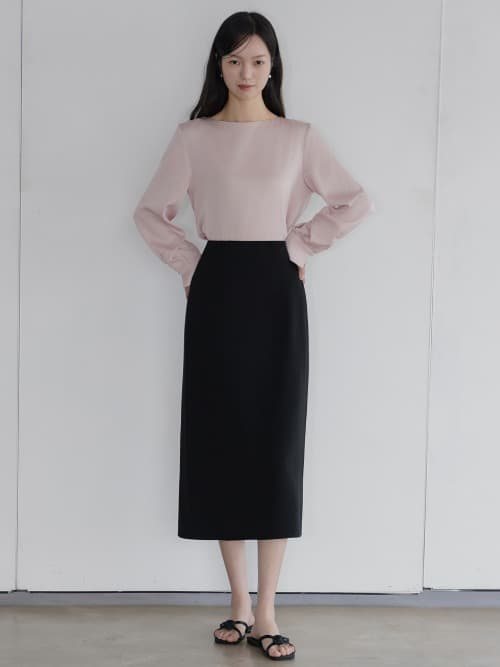 Watery slim midi skirt (2colors)