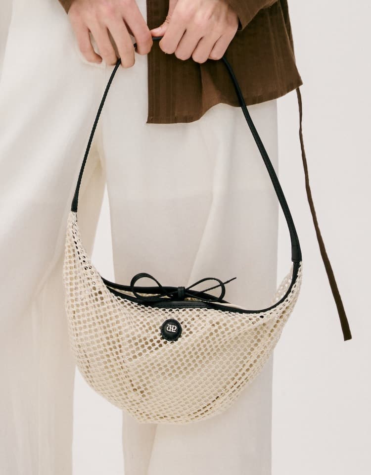 airy net bag (shoulder) - natural (S)
