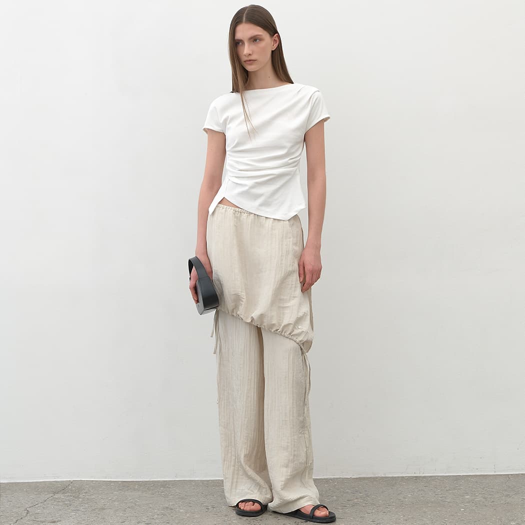 (PT-5638)COSMO SKIRT LAYERD PANTS