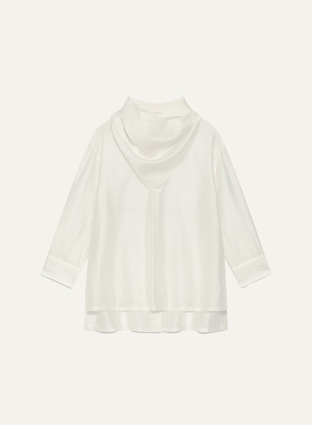 Maud Scarf Blouse Veil Latte