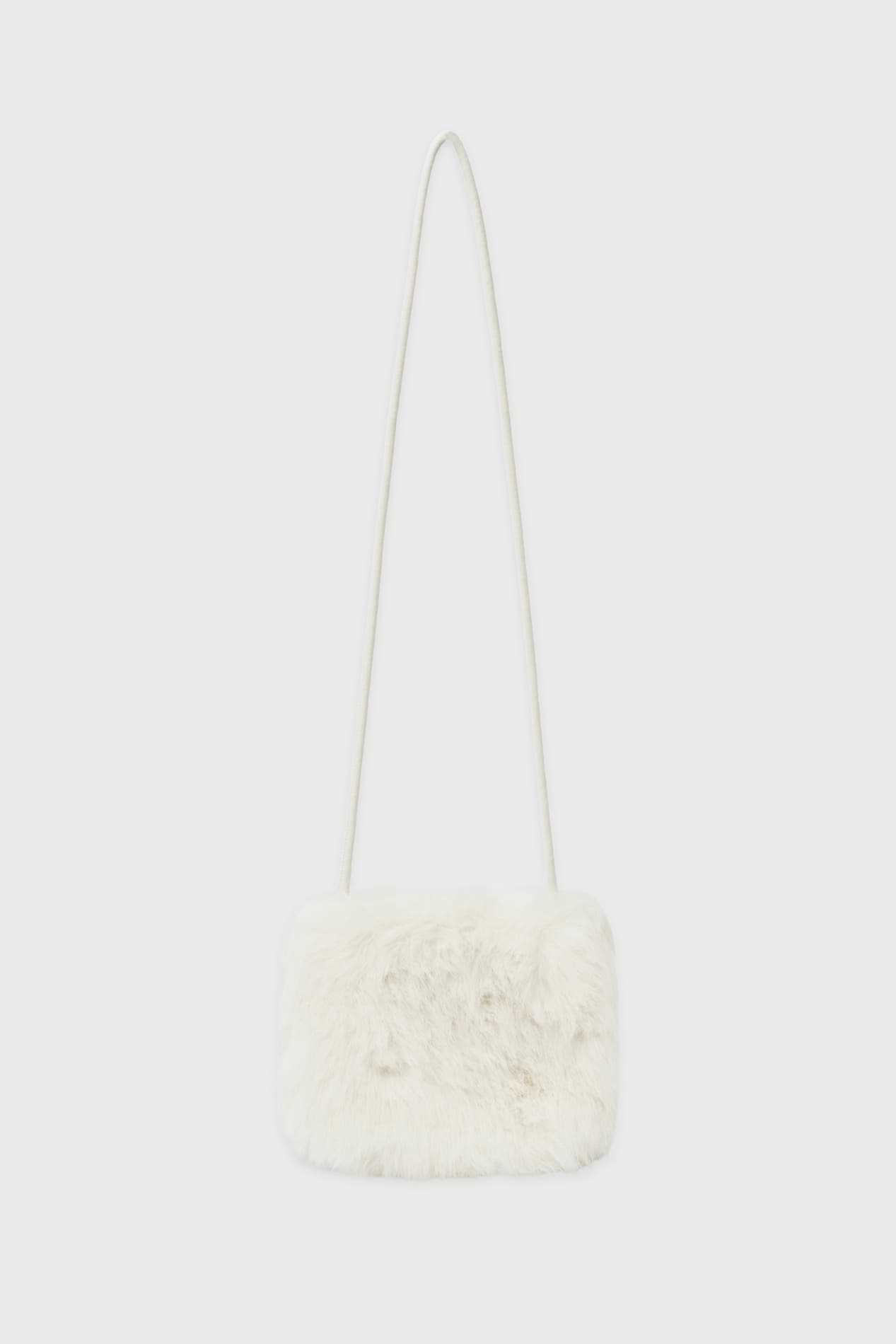 SN Mini Fur Cross Bag (Ivory)
