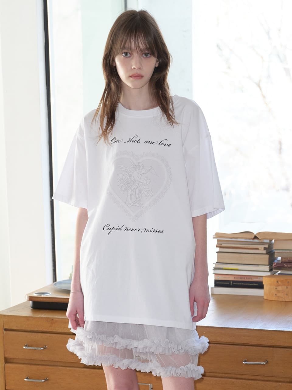 HEART CUPID T-SHIRT (WHITE)