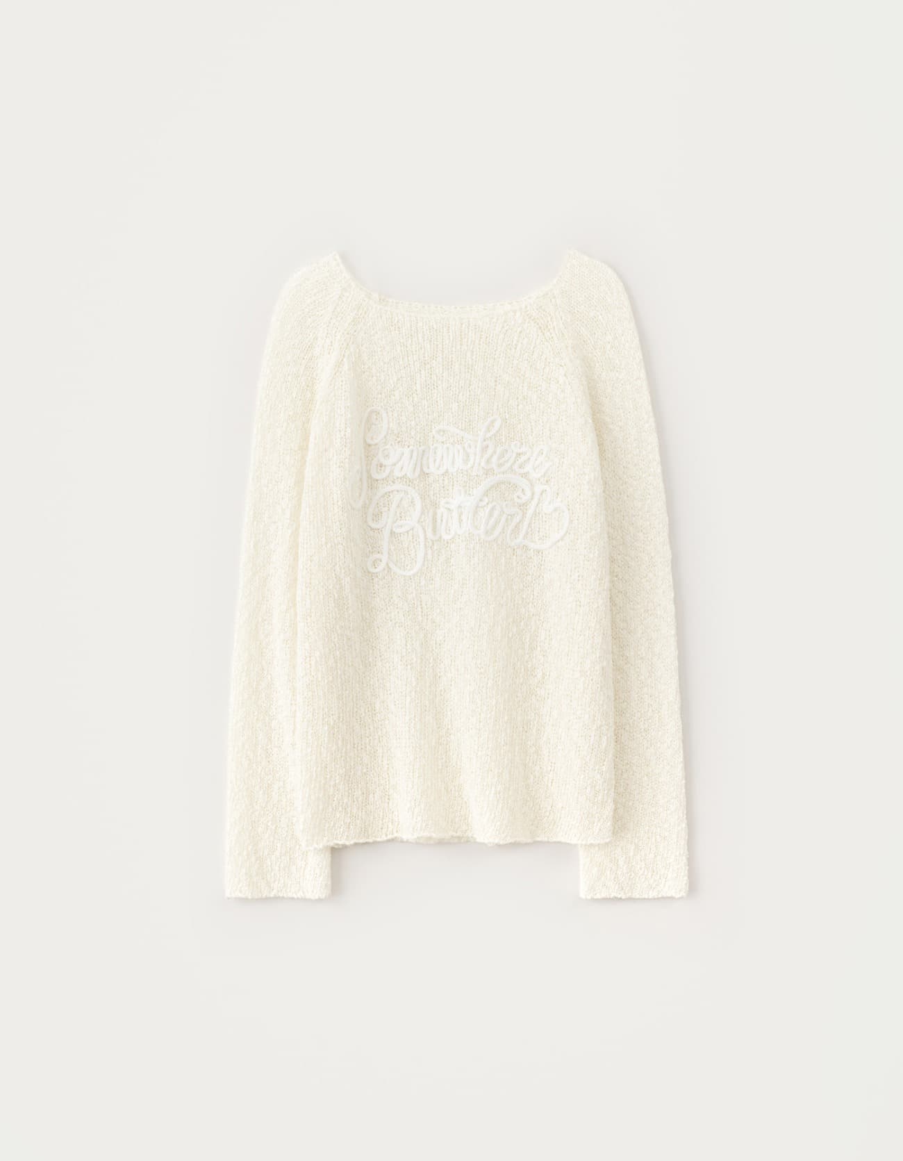SS New Letter Long Sleeve Knit - Ivory