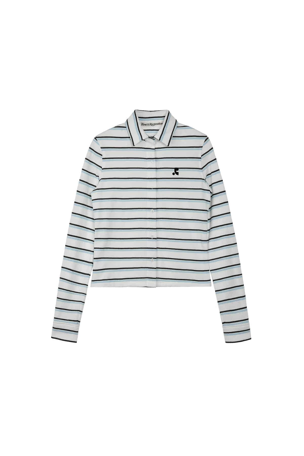 STRIPE JERSEY SHIRT - WHITE