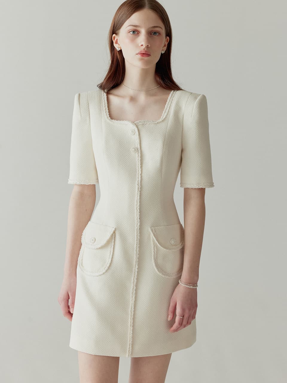 Meryl Tweed Dress(2color)