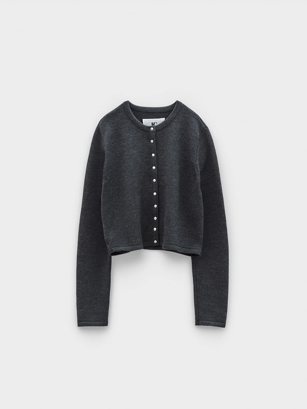 Snap Button Cardigan_Charcoal