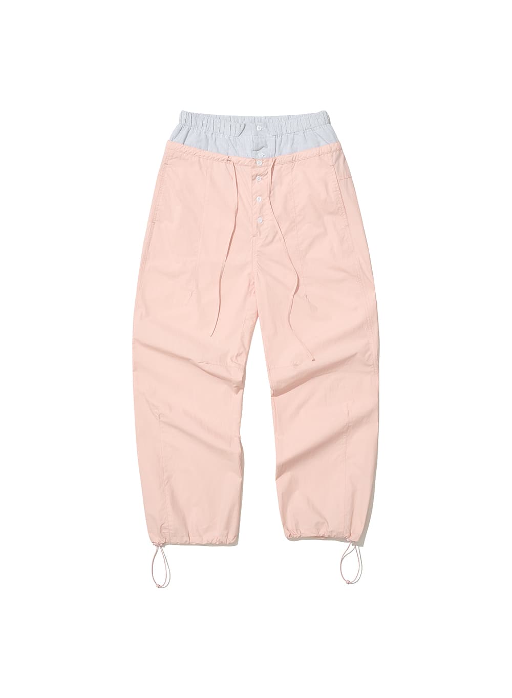 DOUBLE WAIST PARACHUTE PANTS_PINK