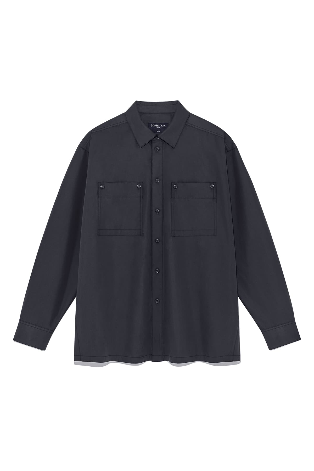 POCKET FOLDOVER SHIRT FOR MEN IN CHARCOAL
